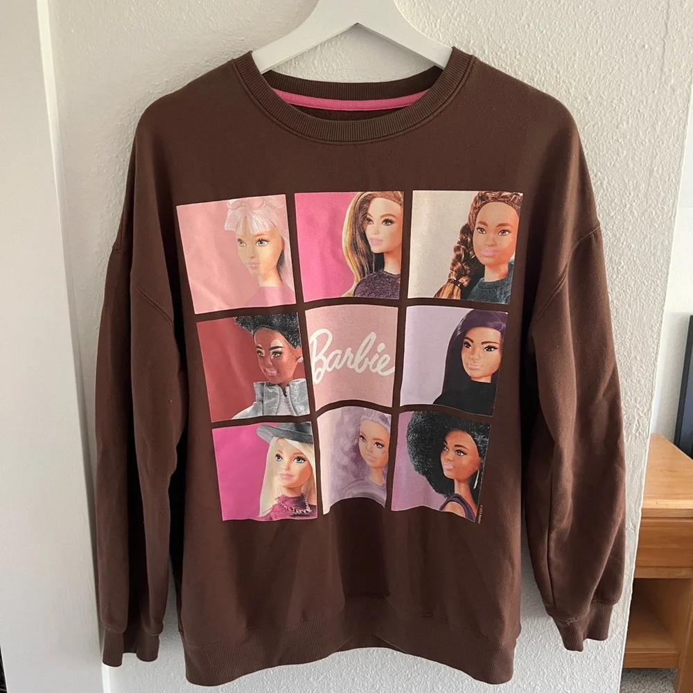 Hybrid Apparel Brown Barbie Graphic Sweatshirt - Picture 2 of 6